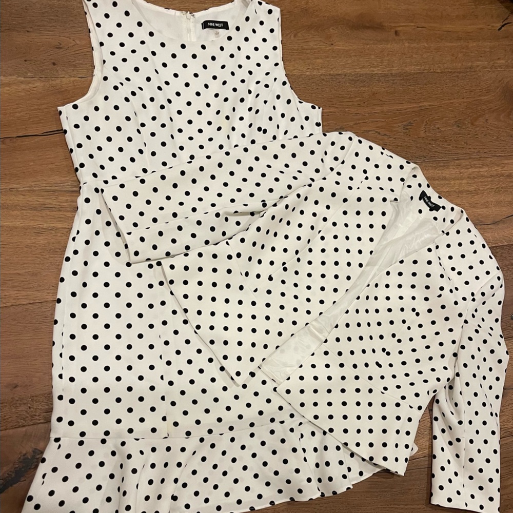 Nine West sleeveless dress with crop blazer, size 12